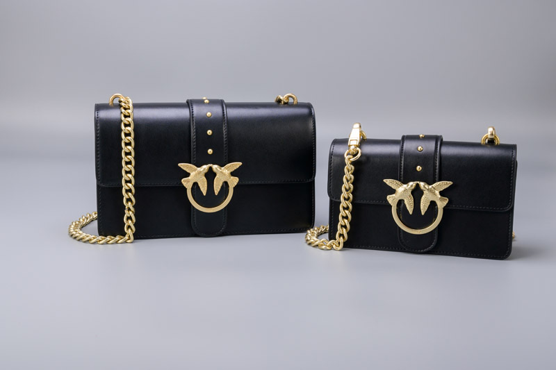 Classic Large Black Gold2021 new pattern quality goods Purchasing agent PINKO Swallow bag Pingao Dionysus Female bag One shoulder Messenger Chain package Official website