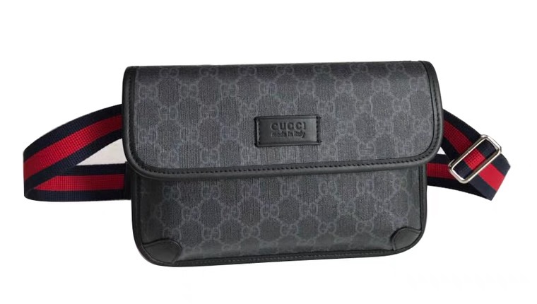 Black Waist Pack Men's 24Cm2020 new pattern Tiger head Pocket Chest pack two-sided One shoulder Oblique span canvas Female bag Yang Mi Same Internet celebrity cowhide