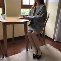 Y075 mới 2019 nước hoa nhỏ gió tweed hai mặt áo cashmere ngắn phù hợp với áo khoác len nữ - Áo len lót đôi mẫu áo khoác lông nữ đẹp