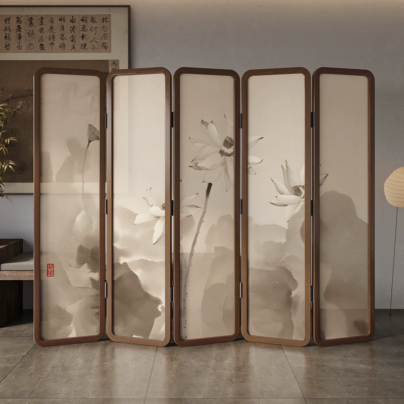 Trung Quốc Mới Phong Cách Màn Hình Gấp Di Động Phòng Khách Gỗ Chắc Chắn Nhà Phòng Ngủ Phòng Trà Văn Phòng Đơn Giản Hiện Đại Chặn Cửa vách ngăn composite 