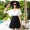 Áo tắm nữ 2018 mới bảo thủ 200 cân mỏng che bụng mỡ mm đính kèm size hot hot girl mùa xuân Hàn Quốc - Bộ đồ bơi One Piece đồ bơi liền thân váy