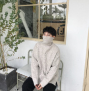 Chất lượng cao 30% len mùa đông Hàn Quốc phiên bản lỏng thường dày head rhombic twist cao cổ áo len nam giới và phụ nữ