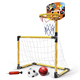 Mục tiêu bóng rổ bóng đá trẻ em TWO -Trong một mục tiêu bóng đá ngoài trời Đồ chơi bóng rổ Sản phẩm thể thao bàn bi lắc