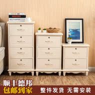 Bán buôn dành cho người lớn Châu Âu tủ đầu giường tủ lưu trữ tủ lưu trữ rắn gỗ trắng nội đồ nội thất đơn giản Châu Âu tủ đầu giường