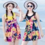 Beach Hàn Quốc hào phóng mặc đồ bơi nữ bảo vệ che bụng giảm béo Hàn Quốc mùa hè béo mẹ trung niên suối nước nóng - Bộ đồ bơi One Piece đồ bơi liền thân
