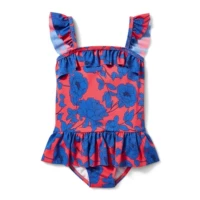 Оранжевые синие цветы