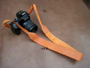 miễn phí vận chuyển  tay  da bò camera retro SLR với dây đeo máy ảnh  da  bộ LOGO nâu - Phụ kiện máy ảnh DSLR / đơn