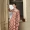 M Nữ Hoàng quần áo độc lập ins retro sóng điểm V-Cổ đầm eo cao đèn lồng tay áo Một từ dài váy 8315-2