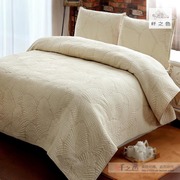 Màu rắn chần ba mảnh Mỹ đơn giản thêu trải giường rửa bông điều hòa không khí chần bông tấm