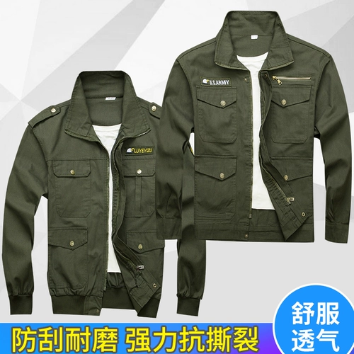 Сварная рабочая одежда для мужских топов. Одиночный кусок хлопковой холст против масштабной пружины и осенней рабочей одежды.