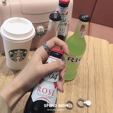 Кольцо 钛钢戒指男旋转 士ins女潮开啤酒瓶盖神器指环时尚个性氚气冷淡风