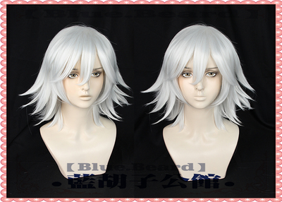 taobao agent [Blue beard] King Glory Zhang Liang Zhang Liang COS Silver White Spot Wig FGO Galna