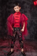 Cho thuê mới bán phong cách Trung Quốc đỏ chim bé trai catwalk trình diễn trang phục cá tính phù hợp với trẻ em người mẫu thiết lập - Váy trẻ em