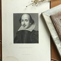 [Whim Đánh Giá Cao] Tây antique copperplate sơn tấm thép Shakespeare avatar nhập khẩu hàng hóa bộ sưu tập chậu đồng