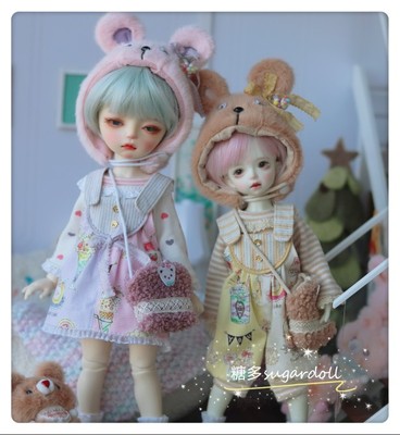 taobao agent After the sale shows the sugar Duo*Little Bear*BJD6 Small Fish Body Doll Clothing Color Belt Pants Pants