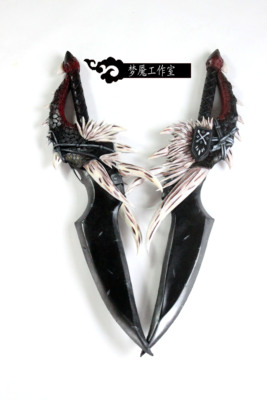 taobao agent 【Nightmare studio】Monster hunter destroy the dragon double knife COS prop