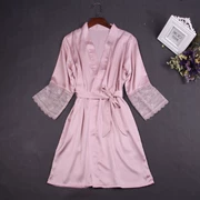 Ladies gowns một mảnh băng mỏng mô phỏng lụa áo choàng tắm đồ ngủ ren cám dỗ sexy dịch vụ nhà phù dâu ăn mặc