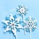 Royal Blue Double -Layer Flash Diamond Snowflake