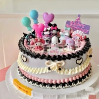 Meladi Dritetding Cake Ornament Gift Kt Cat Jade Cinnamon Set украсить кулс -куклу вращающуюся пирожную машину
