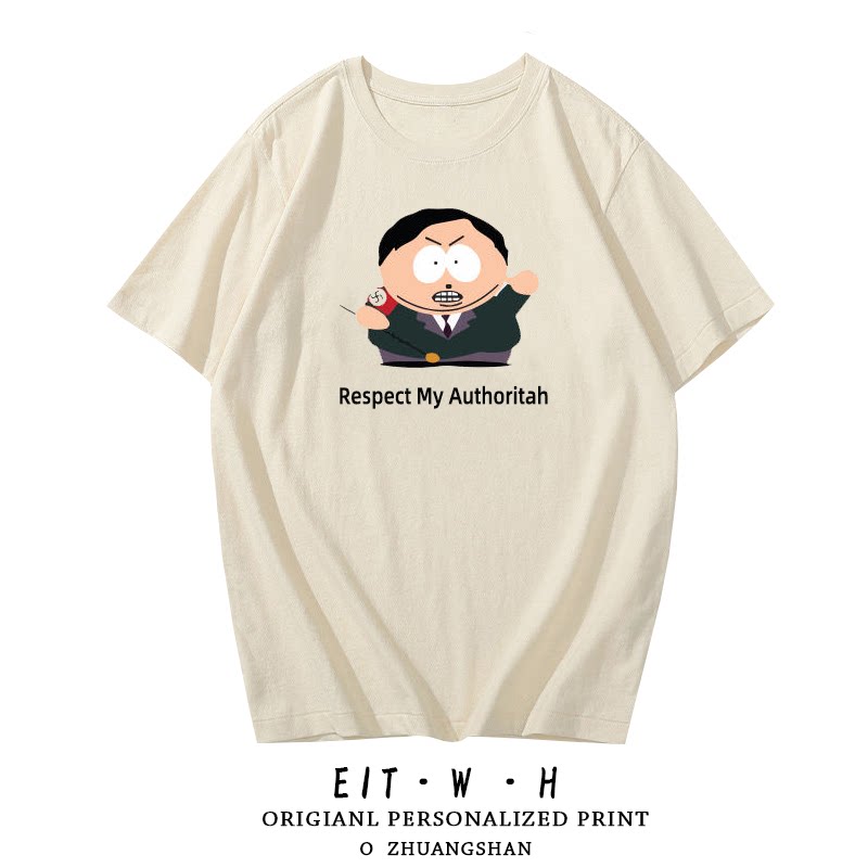 Футболка South Park с надписью Южный Парк, Kenny в коротком рукаве, одежда вокруг Kenny, полурукавная футболка