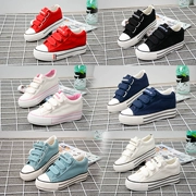 Tăng cường phiên bản Hàn Quốc của giày vải Velcro và giày thấp của phụ nữ trong đôi giày có đế dày mùa hè