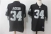 Quần áo bóng bầu dục Legend Elite Fan Phiên bản ngắn tay thêu Hip Hop Raiders Raider 34 # JACKSON bóng bầu dục