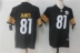 Người hâm mộ quần áo bóng bầu dục huyền thoại tay ngắn thêu cỡ lớn hip hop Người thép Steelers 81 # JAMES - bóng bầu dục găng tay chơi bóng bầu dục bóng bầu dục