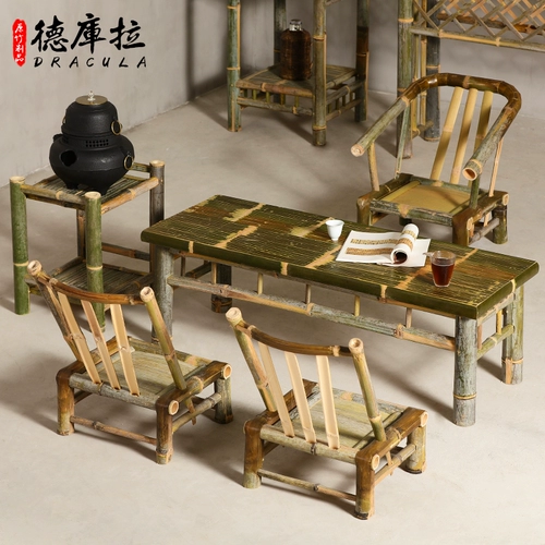 Бамбук Татами чайный стол и стул Комбинированный балкон кофейный столик камелия плавающее окно повседневное бамбуко