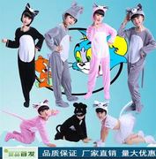 Ngày của trẻ em Trang phục biểu diễn của trẻ em Mèo con mùa hè nam giới và phụ nữ mặc trang phục múa hiệu suất động vật phim hoạt hình mùa hè mẫu giáo