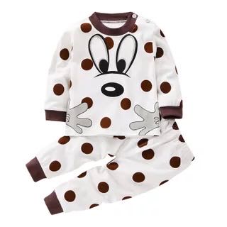 Dark Brown6 Months 7 Baby girl One baby Autumn trousers Autumn clothes suit 0 One 1-2-3 year winter Korean version tide pure cotton clothes virgin boy