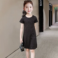Летняя цветная юбка, детский хлопковый наряд маленькой принцессы, пляжное платье, короткий рукав, в корейском стиле, 3-14 лет