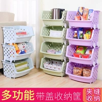 Snack lưu trữ giá net đỏ bếp rack rau lưu trữ giỏ sàn nhiều lớp cung cấp các thiết bị nhỏ cửa hàng trái cây - Trang chủ giá để đồ bếp