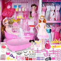 Bộ quà tặng công chúa di chuyển chung 12 bộ sẽ di chuyển búp bê Barbie đồ chơi trẻ em nữ đồ chơi trong mơ - Búp bê / Phụ kiện thế giới quà tặng