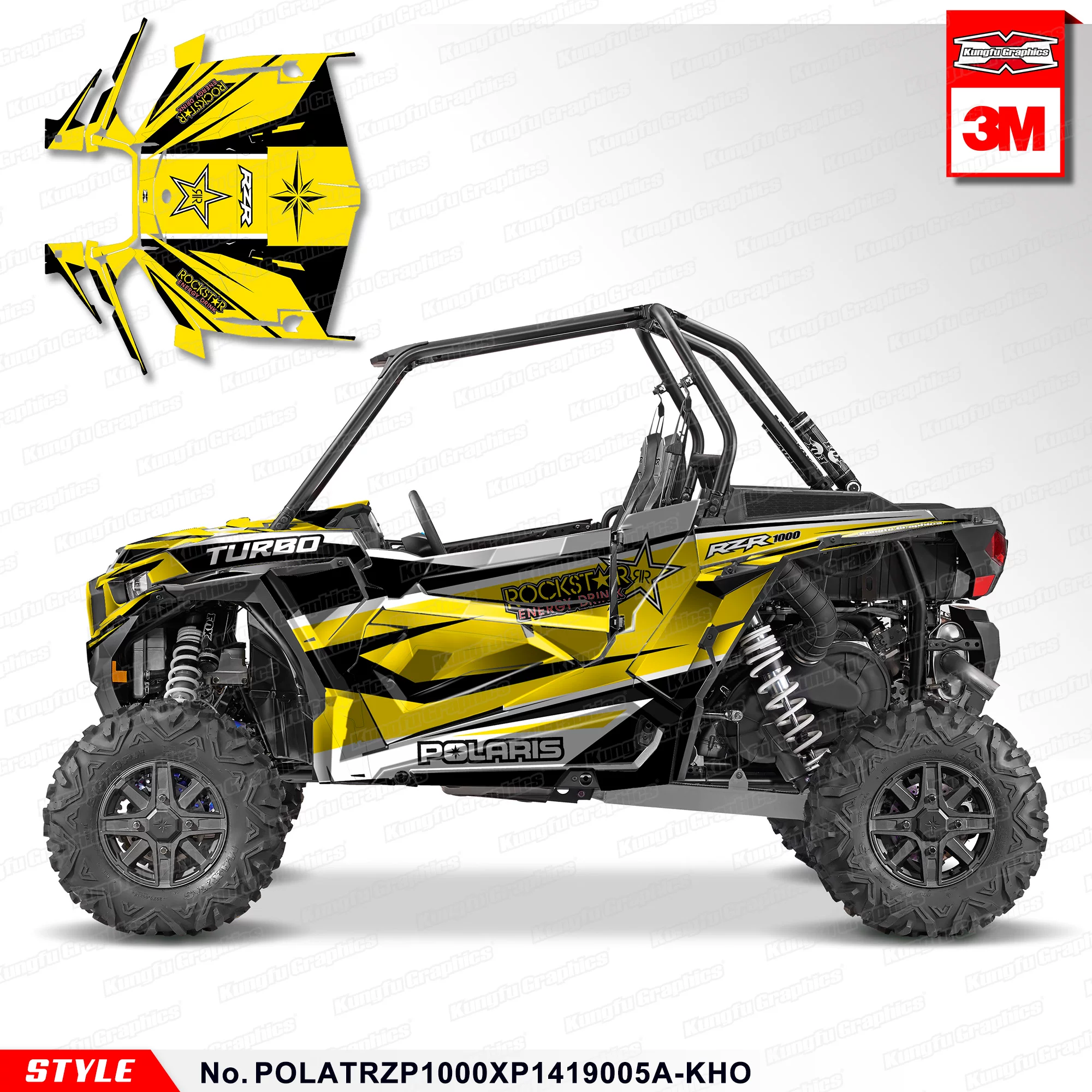 UTV Притягивающая цветочная отделка Circuit Edition Polaris Turbo Rzr XP 1000 2014-2018