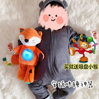 Infantino, музыкальная разноцветная кукла, успокаивающая крутящаяся игрушка, США, лиса, енот