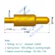 Đầu nối chân cắm lò xo pogopin hút từ với ăng ten lỗ vít đầu dò kiểm tra ống sạc kim pin kim