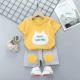 Mùa hè 2020 bé trai và bé gái mới bé quần short áo thun ngắn tay cotton thiết kế quần áo trẻ em hai mảnh Hàn Quốc - Phù hợp với trẻ em