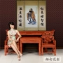 Ju Bo Shi đồ nội thất bằng gỗ gụ Burmese gỗ hồng mộc Zhongtang Trung Quốc trường hợp gỗ gụ cổ trường hợp Ganoderma lucidum ghế Tám người bất tử kết hợp bàn - Bàn / Bàn bàn ghế gỗ cổ điển	