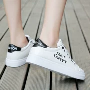 Mùa hè 2018 mới chụp giày trắng nữ giày vải phẳng Giày thể thao Hàn Quốc giày trắng học sinh giá rẻ