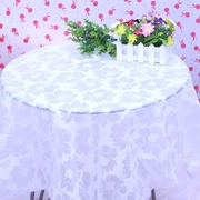 Khăn trải bàn dùng một lần kích thước khăn trải bàn tròn không thấm nước khăn trải bàn màu trắng dày bàn nhựa vải đỏ tiệc cưới - Các món ăn dùng một lần