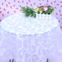 Khăn trải bàn dùng một lần kích thước khăn trải bàn tròn không thấm nước khăn trải bàn màu trắng dày bàn nhựa vải đỏ tiệc cưới - Các món ăn dùng một lần túi nilon tự hủy