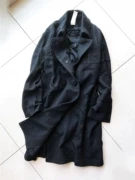 [Mất] 70% áo len. Áo khoác len đơn giản phần dài tay áo dài hàng duy nhất tối khóa màu đen đặc biệt cung cấp