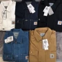 Tide thương hiệu carhartt Kahart áo sơ mi nam và nữ Michigan lỏng lẻo dụng cụ bốn túi áo khoác đôi denim jacket - Áo sơ mi nam công sở