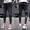 Mùa thu nam tether chín điểm quần jean Phiên bản Hàn Quốc của giới trẻ tự tu theo xu hướng quần áo nam chân quần hoang dã - Quần jean