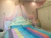 Giường Rèm giường công chúa châu Âu Rèm rèm trang trí sợi trắng dễ thương giấc mơ giường crepe với giàn giường - Bed Skirts & Valances