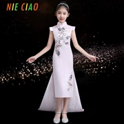 4 cô gái trình diễn Trung Quốc 5 trang phục guzheng phong cách Trung Quốc 6 người mẫu catwalk 7 trang phục sườn xám 12 tuổi 10 - Váy trẻ em