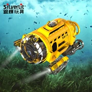 Silverlit bạc glow dưới nước ảnh máy ảnh tàu ngầm điện điều khiển từ xa chơi thức ăn nước fish boy thuyền đồ chơi