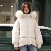 Áo chống rét mùa hè nữ ngắn đoạn 2018 phiên bản Hàn Quốc mới của cô gái hoang dã khoác áo khoác trùm đầu dày - Xuống áo khoác