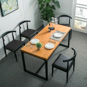 Nội thất sáng tạo Bàn làm việc bằng gỗ rèn sắt bàn hội nghị nhỏ bàn dài bàn ăn đơn giản bàn phòng khách dễ sống - Nội thất văn phòng