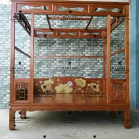 Логотип на заказ на полки вяза, Mortise, Buckle Bed Economy -Type Свадебная кровать сплошная древесная кровать китайская мебель в стиле Ming и Qing